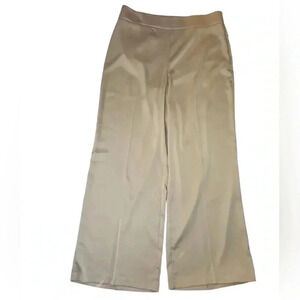 Anne Klein beige high rise wide leg pants sz 14